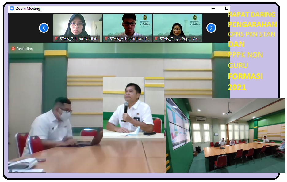 RAPAT PENGARAHAN CPNS PKN STAN DAN PPPK TENAGA TEKNIS DAN TENAGA KESEHATAN FORMASI TAHUN 2021