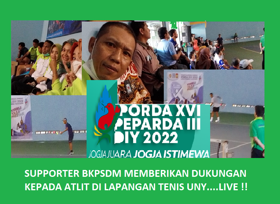 SUPPORTER BKPSDM KOTA YOGYAKARTA DI TIM PEMENANGAN CABANG OLAH RAGA TENIS LAPANGAN