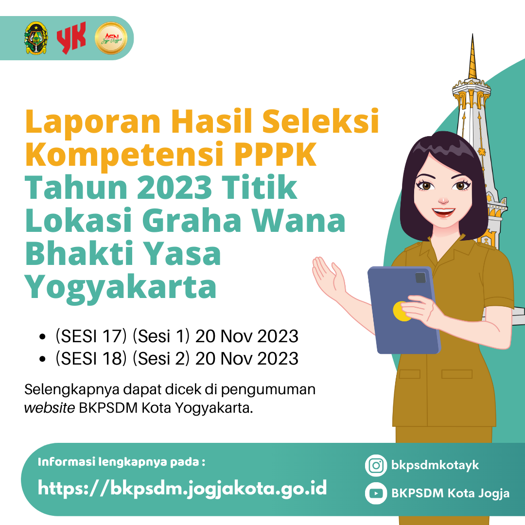Laporan Hasil Seleksi Kompetensi PPPK Tahun 2023 Titik Lokasi Graha Wana Bhakti Yasa Yogyakarta Senin, 20 November 2023