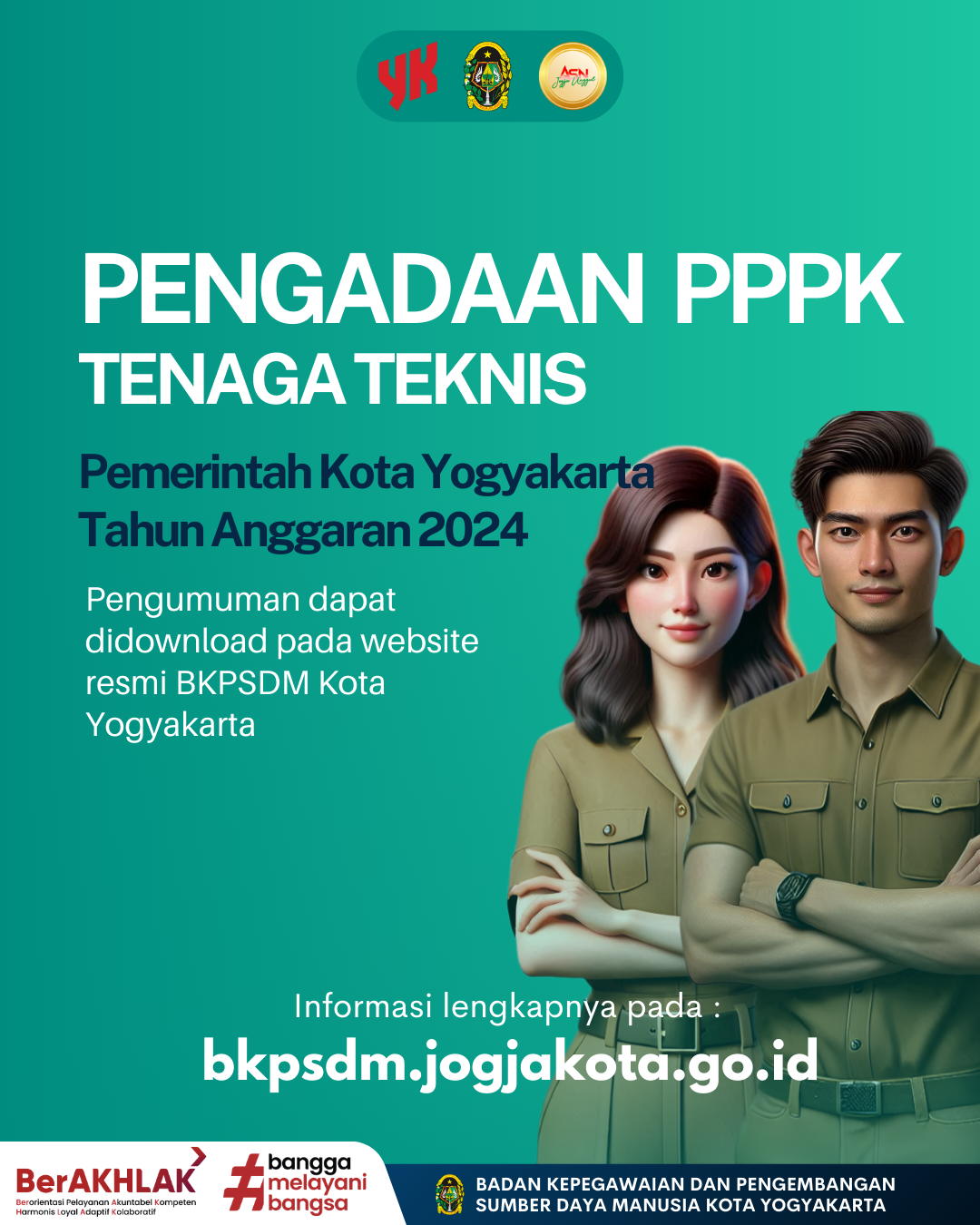 PENGUMUMAN SELEKSI PENGADAAN PPPK TENAGA TEKNIS DI LINGKUNGAN PEMERINTAH KOTA YOGYAKARTA FORMASI TAHUN ANGGARAN 2024