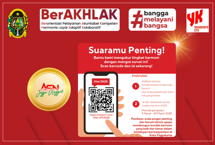 Yuk, Isi e-Survey IHal 2025 Waktunya Berkontribusi untuk Harmoni Yogyakarta